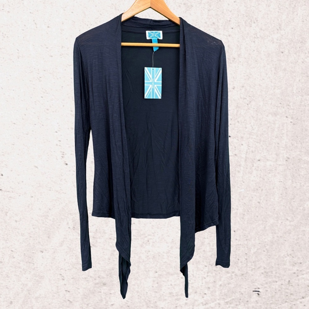 Survival Navy Blue Open-Front Cardigan Sweater